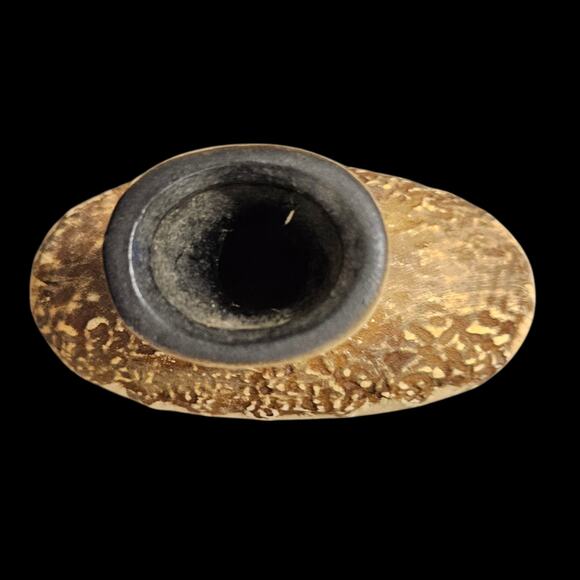 Mid Century Modern Drip Glaze Vase 8" x 5" Textured Brown Beige Studio Pottery - Picture 5 of 6